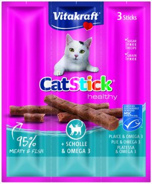 Vitakraft Cat Stick Mini Plaice & Omega 3 Treat