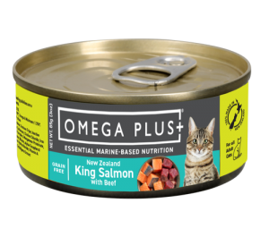 Omega Plus King Salmon with Beef Wet Cat Food Cans