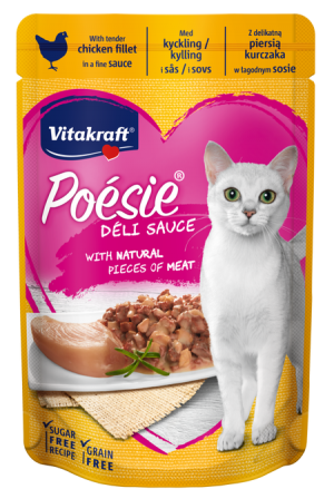 Vitakraft Poesie DeliSauce and Chicken Grain Free Wet Cat Food Pouches