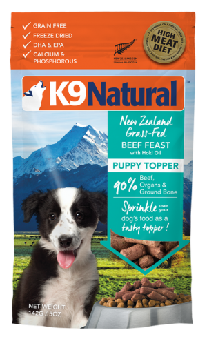 K9 Natural Puppy Beef With Hoki Topper For Dogs
