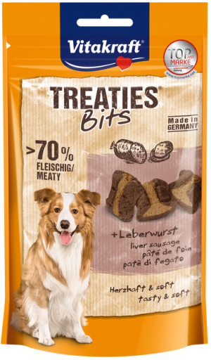 Vitakraft Treaties Bits Liver Sausage Dog Treat