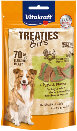 Vitakraft Treaties Bits Turkey & Mint Dog Treat
