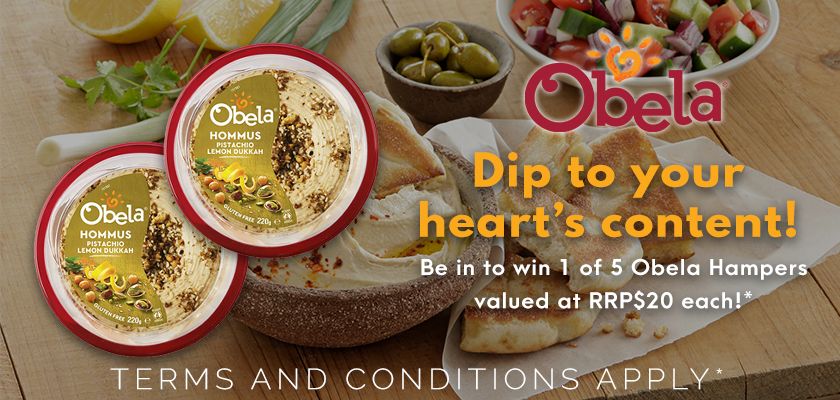 Obela Hommus Review to Win contest banner