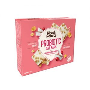 nice & natural probiotic oat bars cranberries and coconut