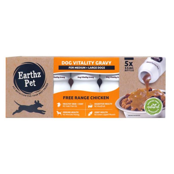 Earthz Pet Vitality Gravy - Free Range Chicken 55ml_Front