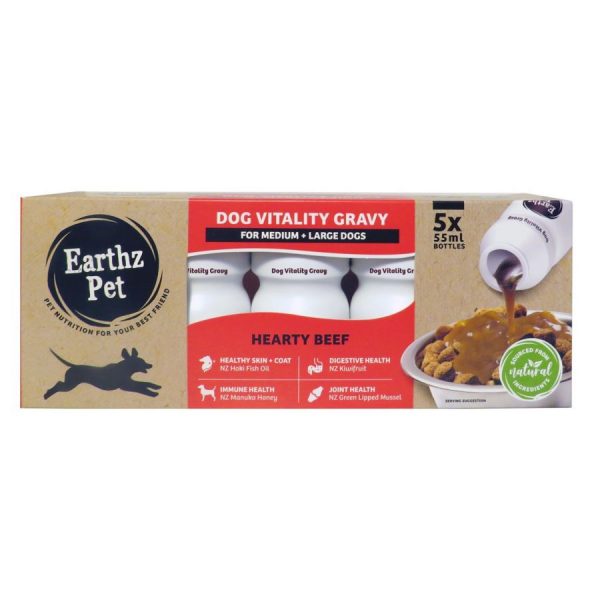 Earthz Pet Vitality Gravy - Hearty Beef 55ml_Front