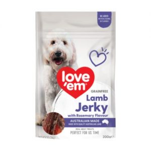 Love'em Grain-Free Lamb Jerky with Rosemary Flavour