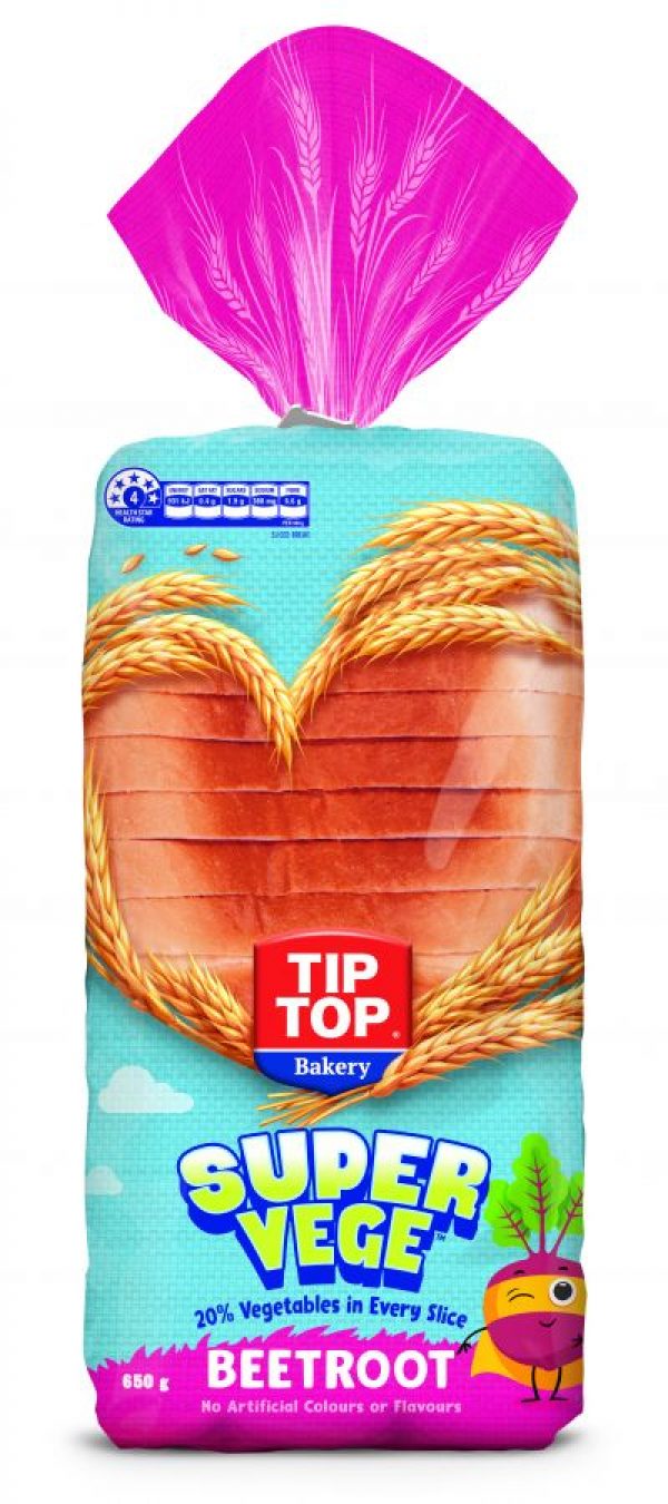 Tip Top Super Vege Beetroot 650g Loaf