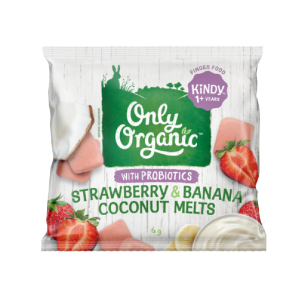 strawberry & banana coconut melts