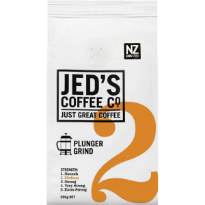 Jed’s #2 Medium Roast Fresh Coffee 200g Plunger Filter