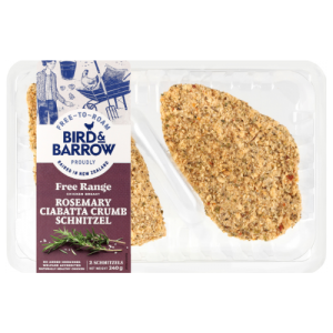 Bird & Barrow Free Range Chicken Breast Rosemary Ciabatta Crumb Schnitzel 240g
