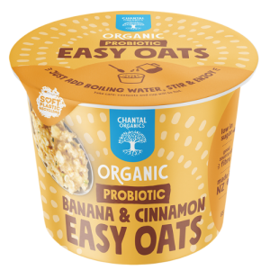 Chantal Organics – Banana & Cinnamon Probiotic Easy Oats