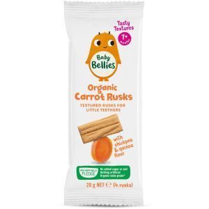 Baby Bellies Organic Baby Snacks Carrot Rusks 20g