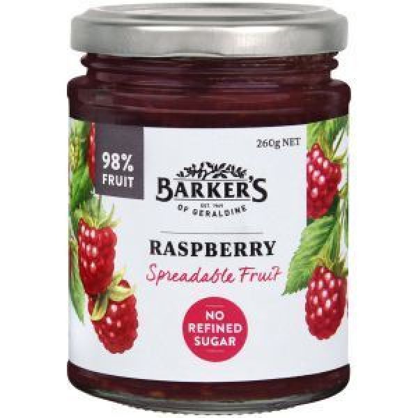 Barkers Spreadable Fruit Raspberry No Refined Sugar