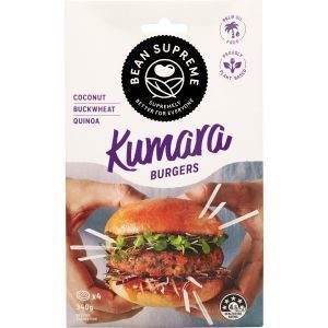 Bean Supreme Vegetarian Burgers Black Bean Kumara