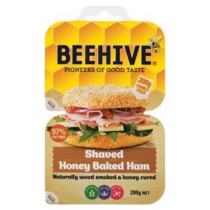 Beehive Ham Shaved Honey Baked 2 X 100g Pks