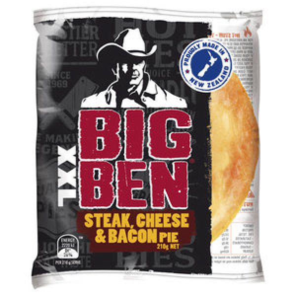 Big Ben Xxl Chilled Single Pie Steak Bacon & Cheese