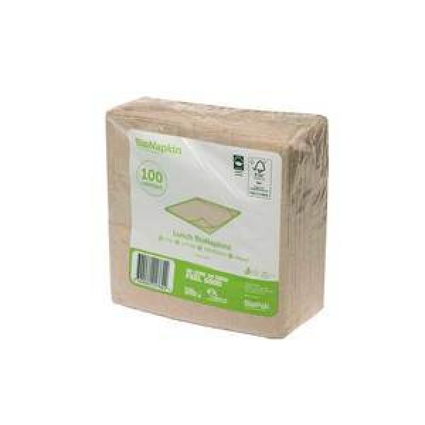 Biopak Serviettes Lunch Size Bnatural