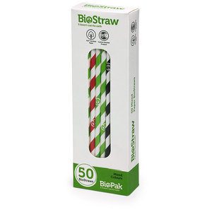 Biopak Straws Paper Mixed