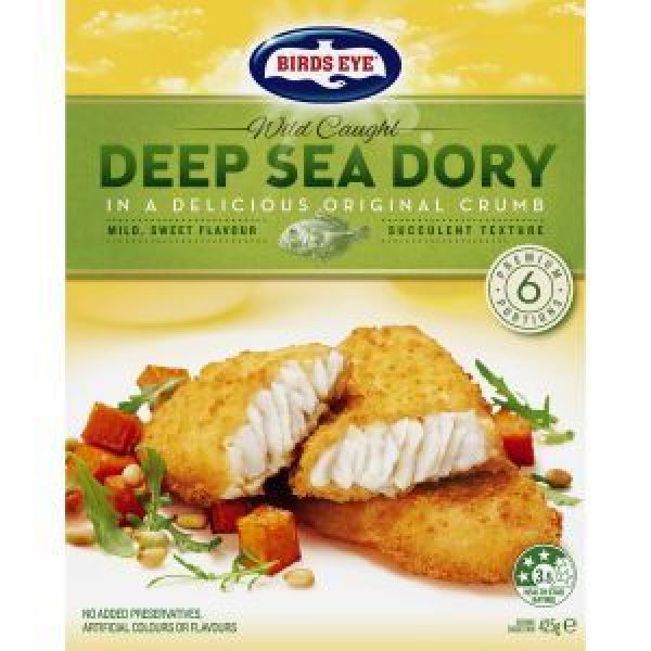 Birds Eye Deep Sea Dory Fish Fillets Original Crumbed 425g