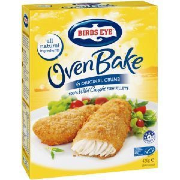 Birds Eye Oven Bake Fish Fillets Original Crumb 425g