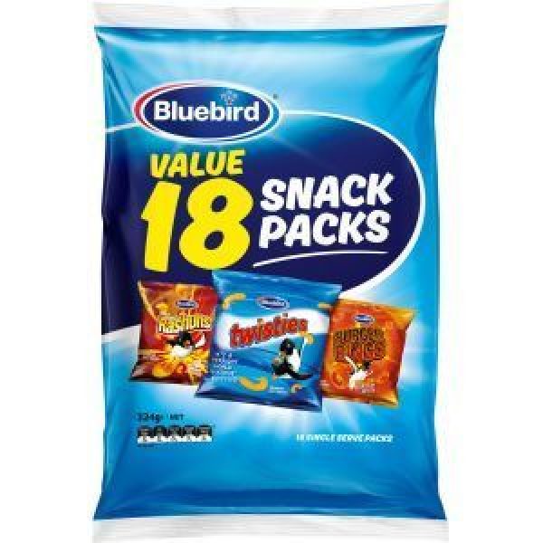 Bluebird Corn Snacks Twisties Rashuns Burger Rings