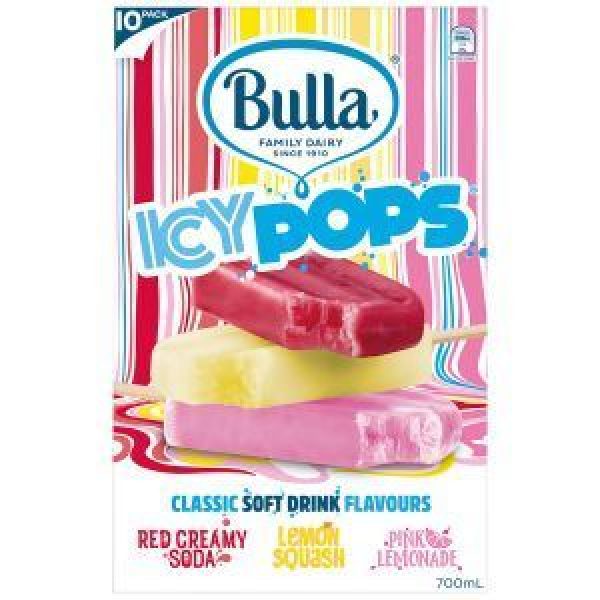 Bulla Icy Pops Ice Blocks Soft Drink