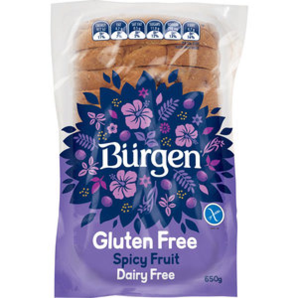 Burgen Toast Bread Spicy Fruit Gluten Free