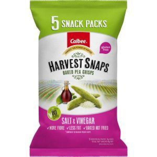 Calbee Harvest Snaps Pea Snacks Salt & Vinegar 80g