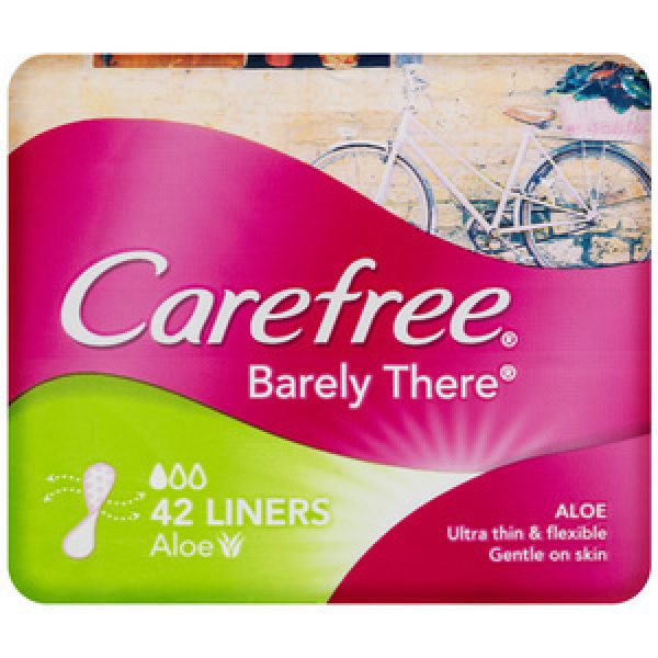 Carefree Barely There Panty Liners Aloe Breathable