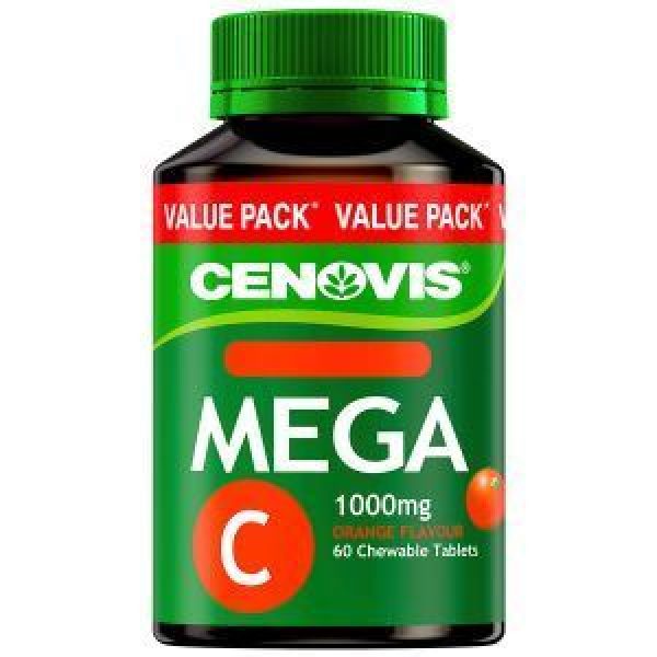 Cenovis Mega Vitamin C 1000mg Orange Chewy Value Pk