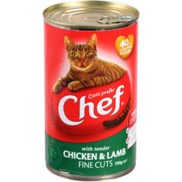 Chef Fine Cuts Cat Food Tender Chicken & Lamb