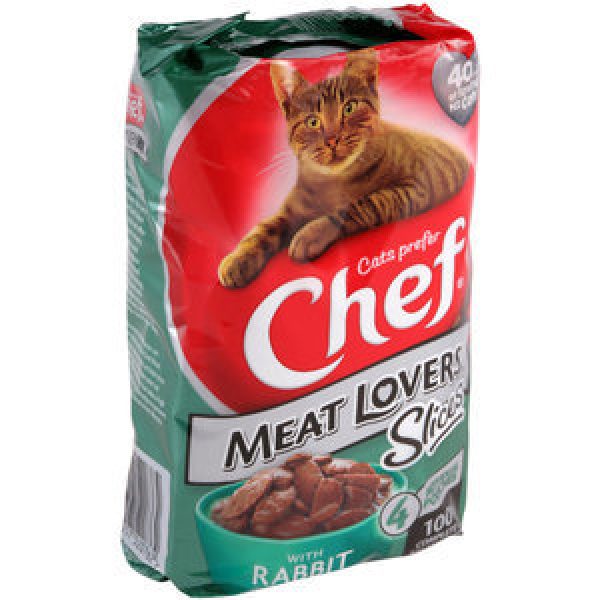 Chef Meat Lovers Slices Cat Food Rabbit In Gravy 400g Reviews Black Box