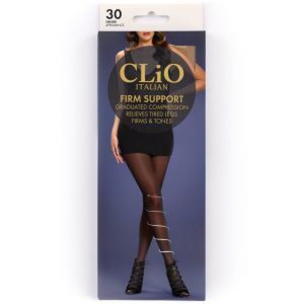 Clio Italian Pantyhose Extra Tall Firm Support Black 30 Denier Reviews Black Box