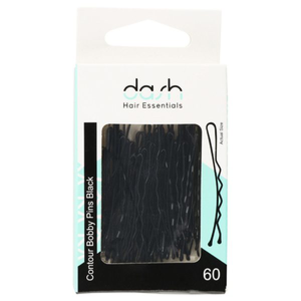 Contour Hair Clips Black Bobby