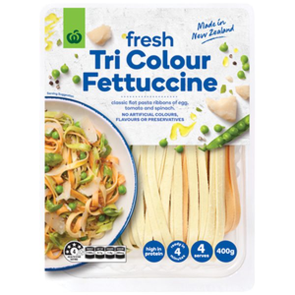 Countdown Chilled Flat Pasta Tricolour Fettuccine