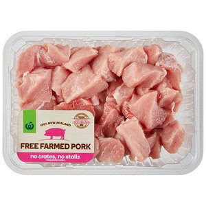 Countdown Free Farmed Pork Diced Trim Medium Tray