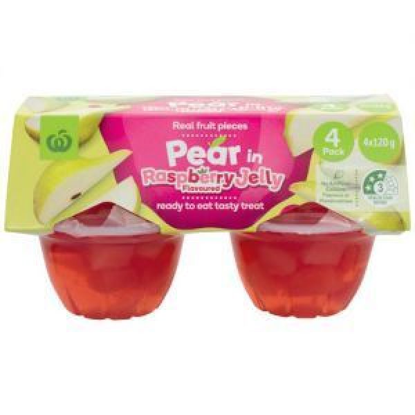 Countdown Fruit Snack Pears In Raspberry Jelly 480g