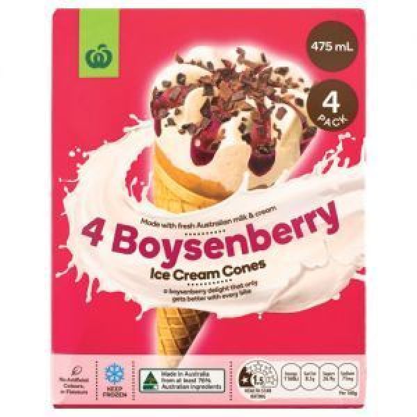 Countdown Ice Cream On Cone Boysenberry 475ml