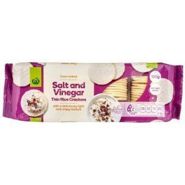 Countdown Rice Crackers Thin Salt & Vinegar