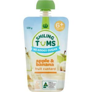 Countdown Smiling Tums Baby Food Apple & Banana Fruit Custard