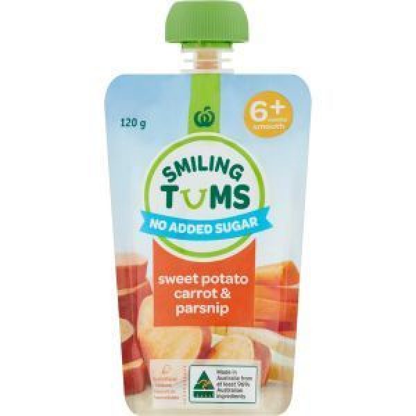 Countdown Smiling Tums Baby Food Sweet Potato, Carrot & Parsnip