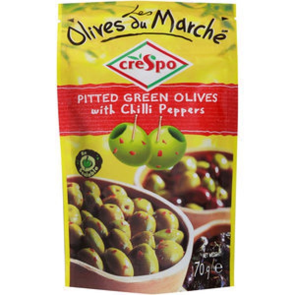 Crespo Olives Green With Chilli Pepper
