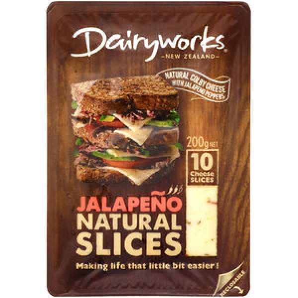Dairyworks Cheese Slices Jalapeno 200g