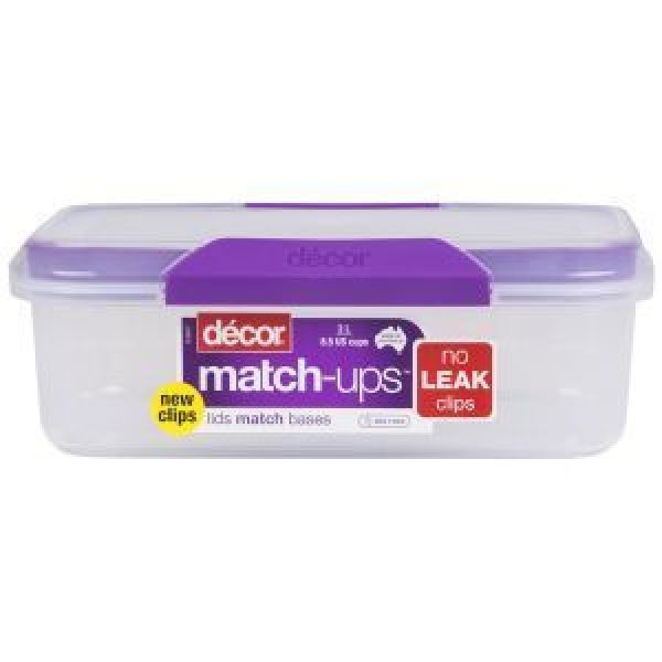 Decor Match Ups Container Oblong With Clips Purple Reviews Black Box
