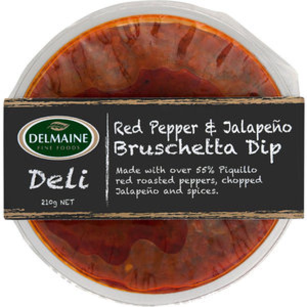 Delmaine Brushetta Dip Red Pepper Jalapeno