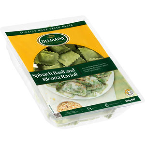 Delmaine Chilled Filled Pasta Spinach, Basil Ricotta Ravioli