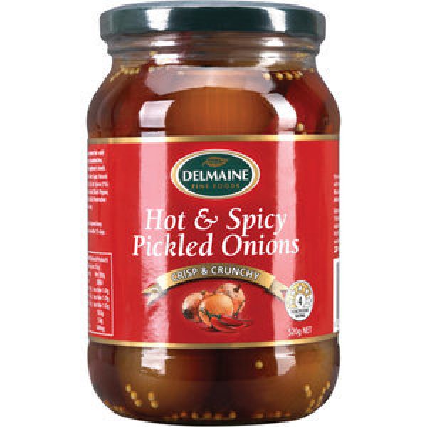 Delmaine Pickled Onions Hot & Spicy