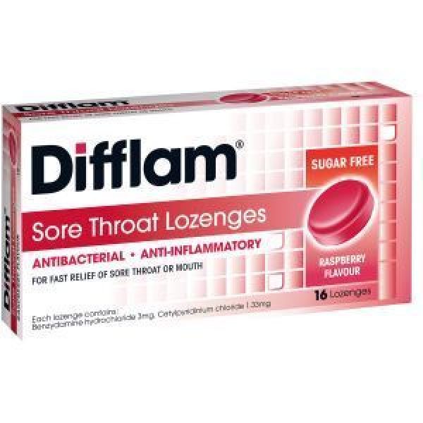 Difflam Lozenges Raspberry