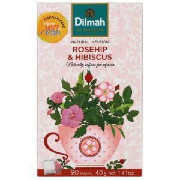 Dilmah Herbal Tea Rosehip & Hibiscus 40g